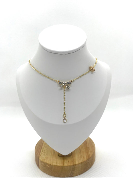 Collier noeud papillons avec pendentif